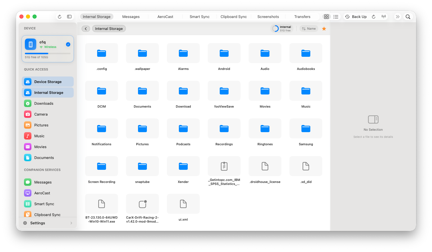 Wireless Phone File Explorer